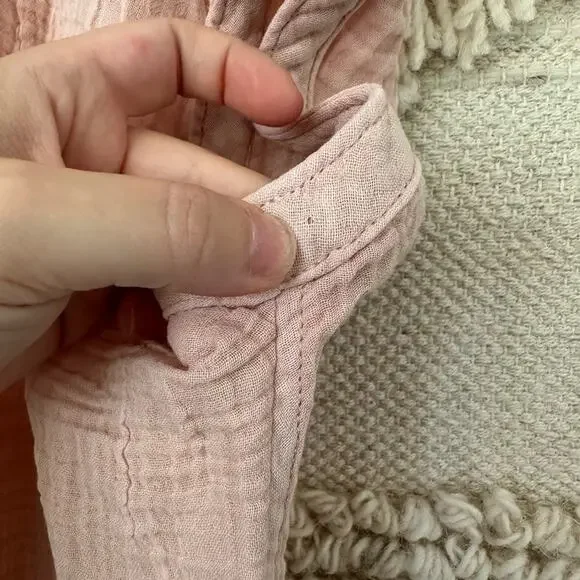 Faherty Dream Cotton Gauze Desmond Blouse - Picture 6 of 7